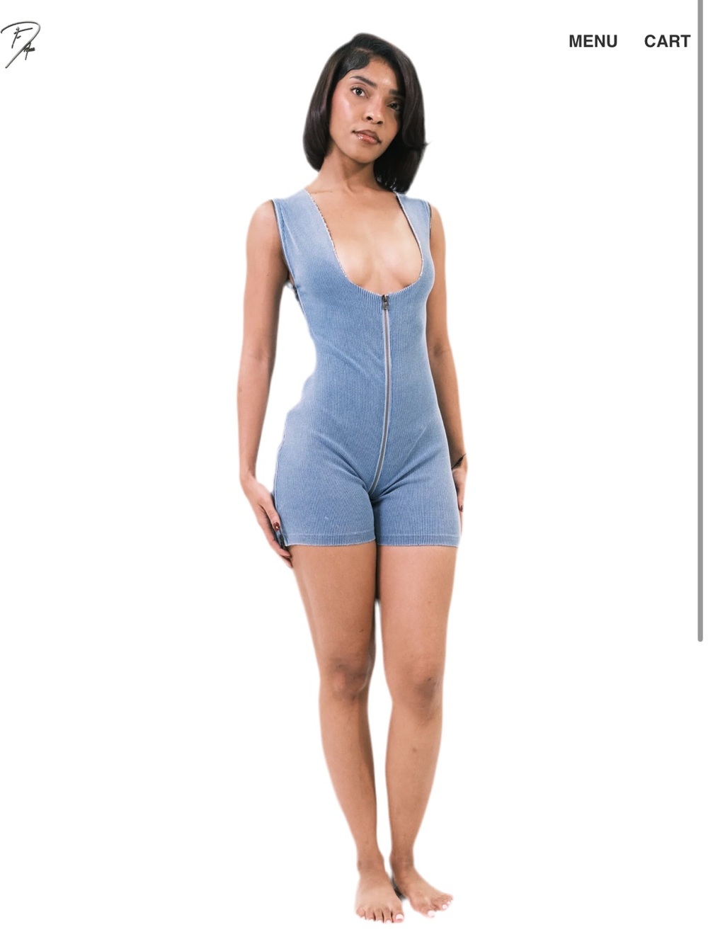 Tordrobes denim wash uzip romper